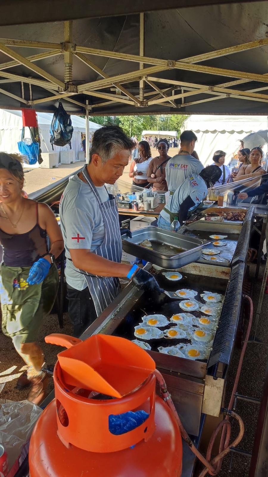 Family at stall